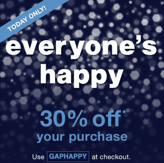 Gap Canada Today's Online Offers Get 30 Off Your Purchase, With Promo