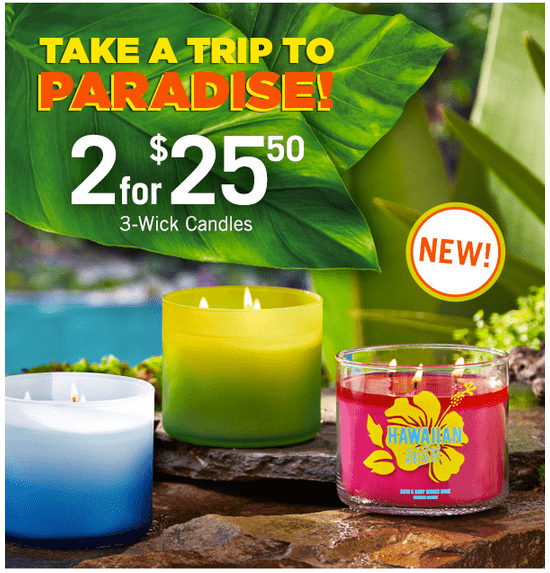 Bath & Body Works Canada Offers 3Wick Candles 2 for 25.50, Coupon