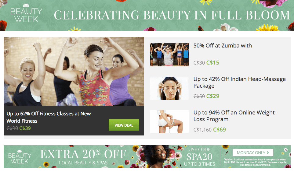 Groupon Canada Beauty Week Save An Extra 20 Off Local Beauty Spas