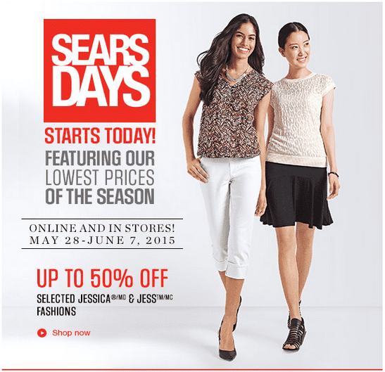Sears Canada Days Starts Today Enjoy The Lowest Price Of The Season