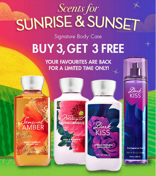 Bath & Body Works Canada Offers Signature Collection Body Care, Buy 3