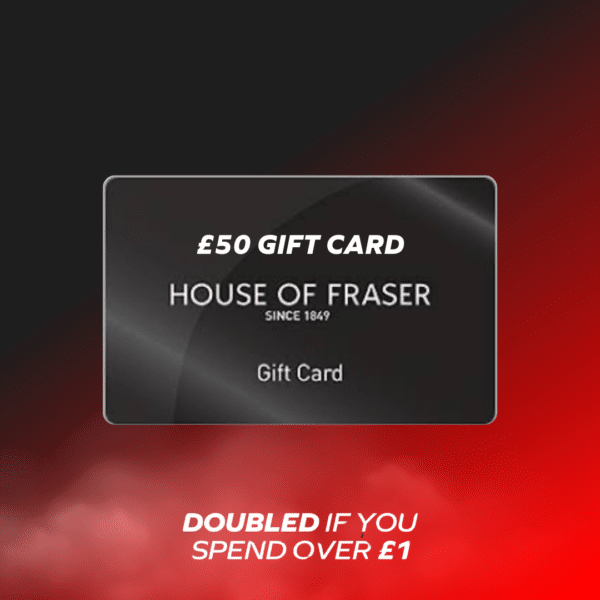 APP EXCLUSIVE! £50 House of Fraser Gift Card. Doubled On £1+ Orders Hot Comps