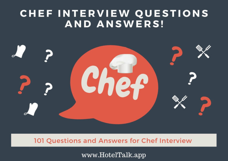 101 Chef Interview Questions and Answers HotelTalk For Hoteliers Guests Hotel Management