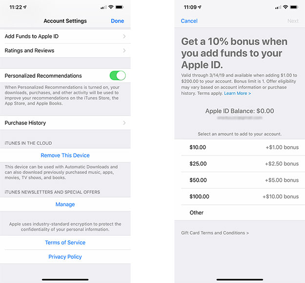 Apple Offers Users 10 Percent Incentive Bonus To Add Funds To Your Apple ID HotHardware