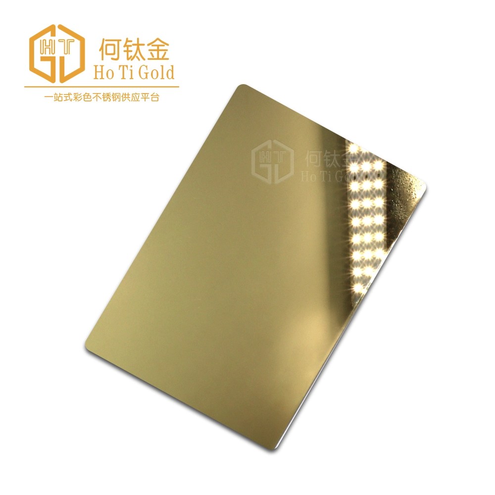 Mirror Champagne Gold stainless steel sheet HOTIGOLD