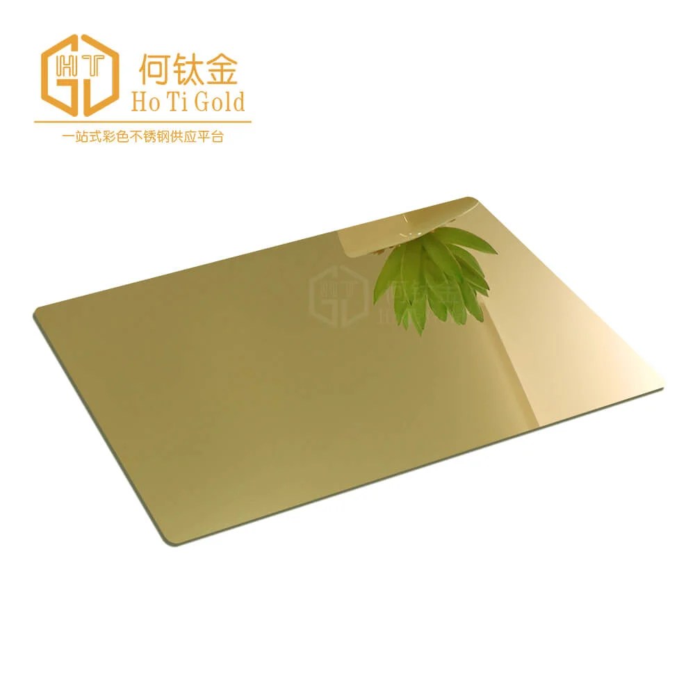 Mirror Champagne Gold stainless steel sheet HOTIGOLD