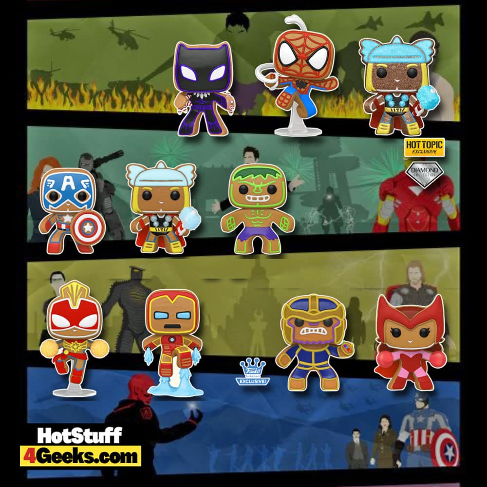 9 New Marvel Holiday Gingerbread Funko Pops! (2021)