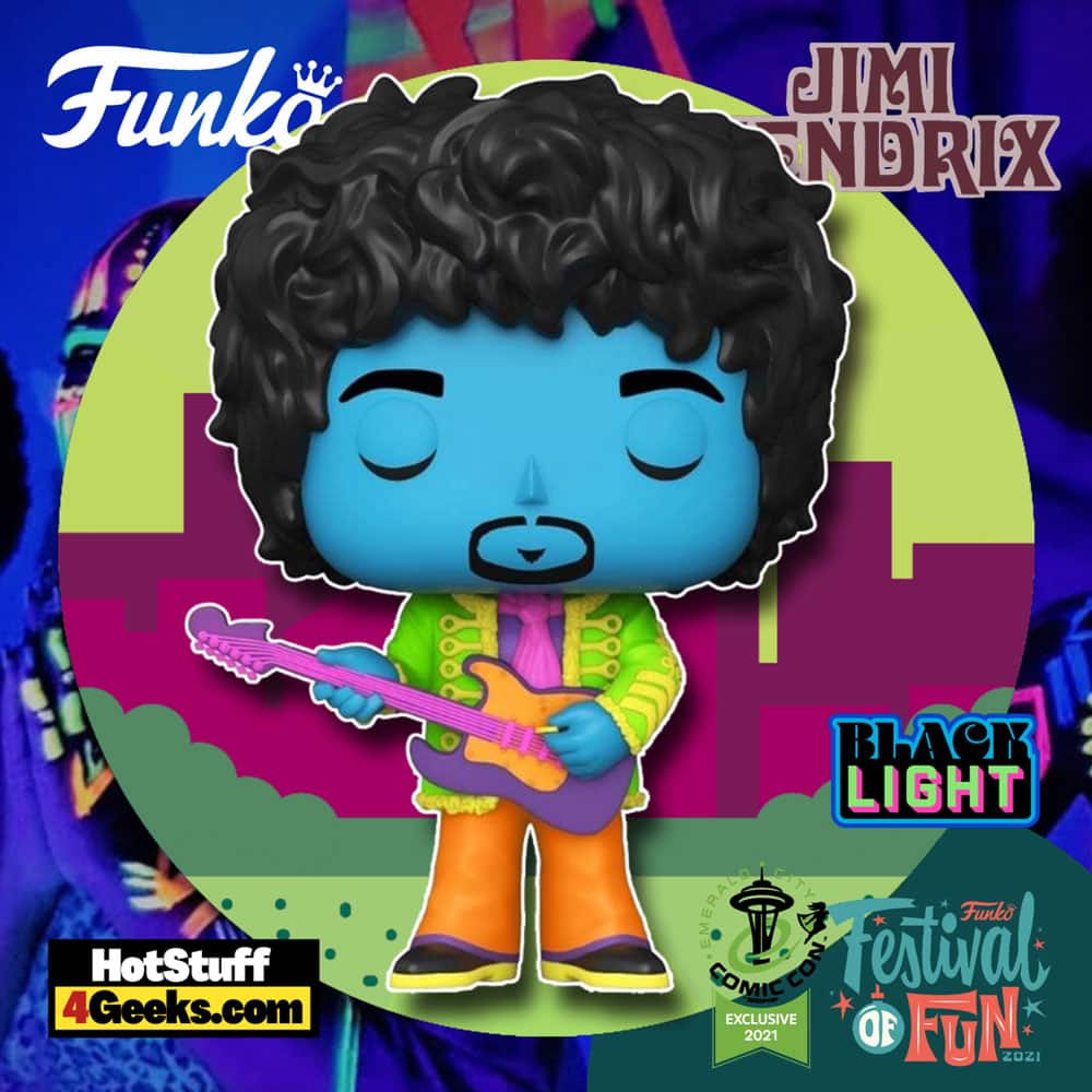 ECCC 2021 Jimi Hendrix Blacklight Funko Pop! Exclusive