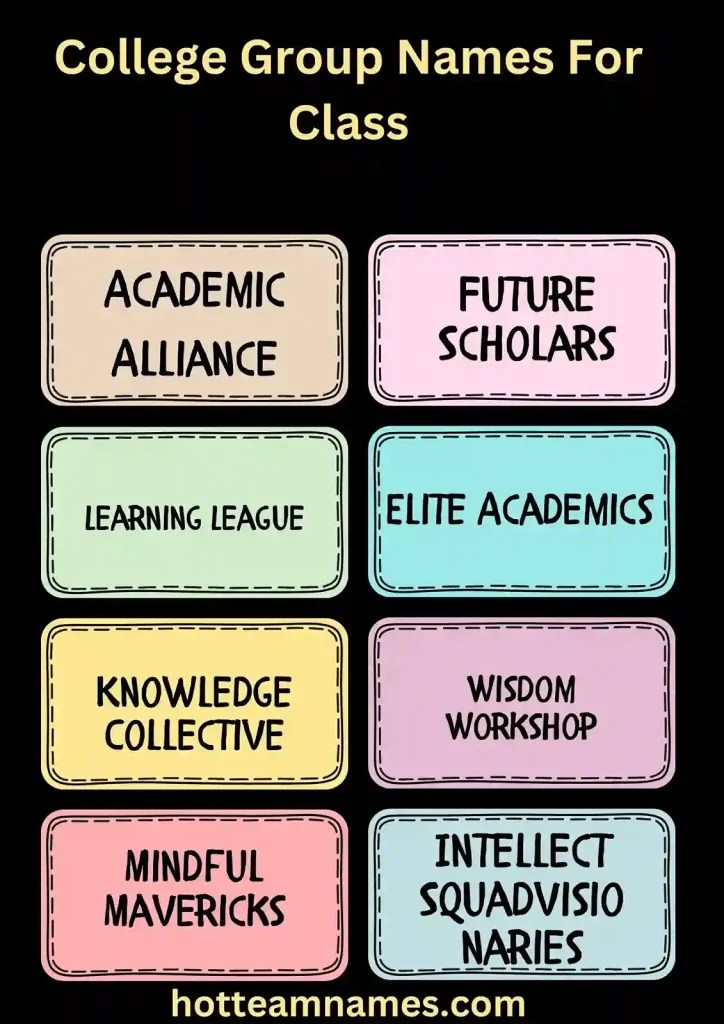 500+ Best Student Group Names Names