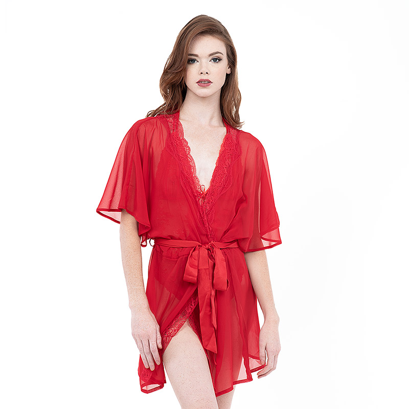 Sheer Kimono Robe Hotter Image
