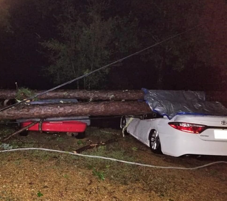 Possible Tornado Causes Damage in Taylor