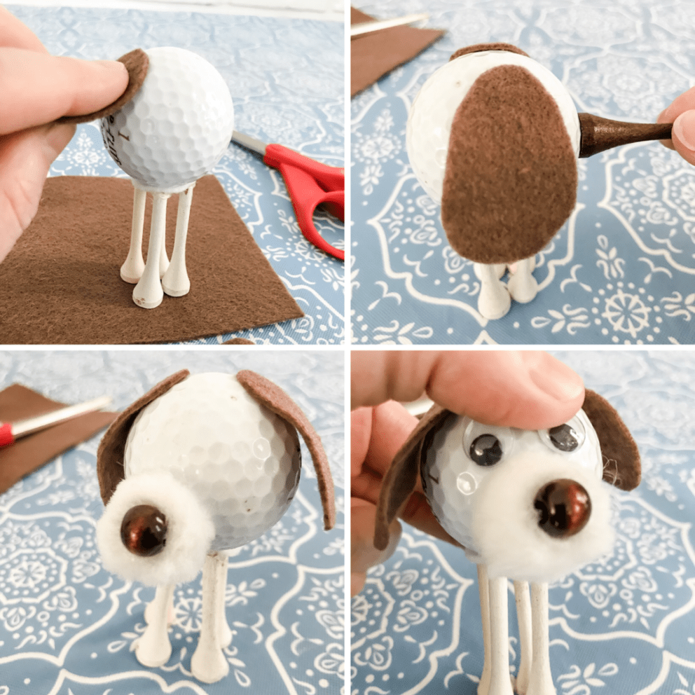 DIY Golf Ball Dogs
