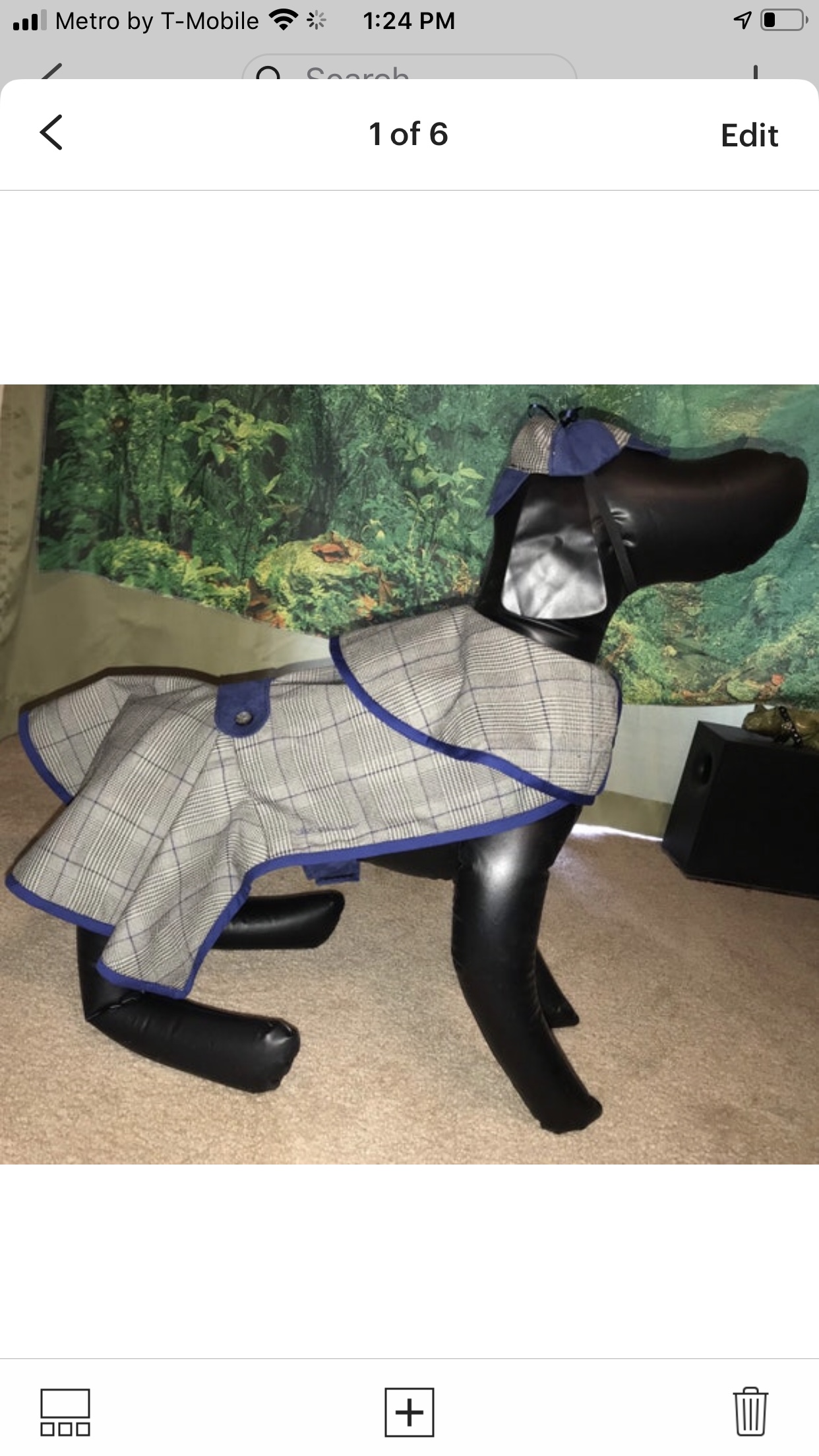 SHErlock Houndstooth Female Dog Costume