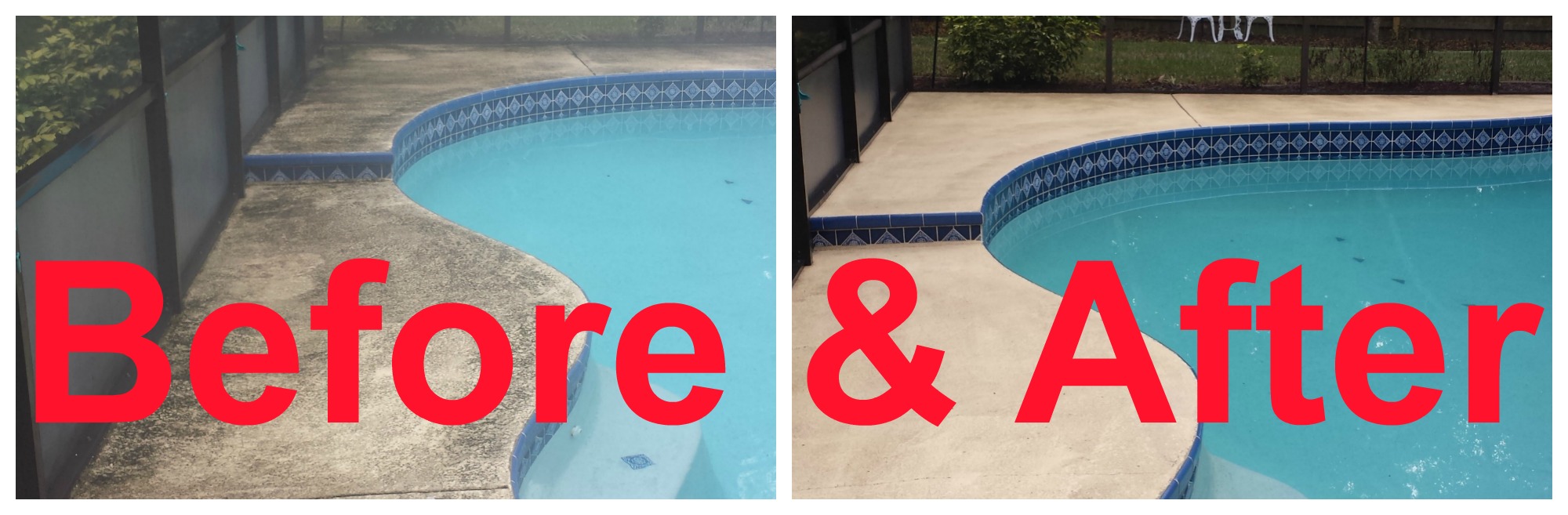 Pressure Washing Pool Deck