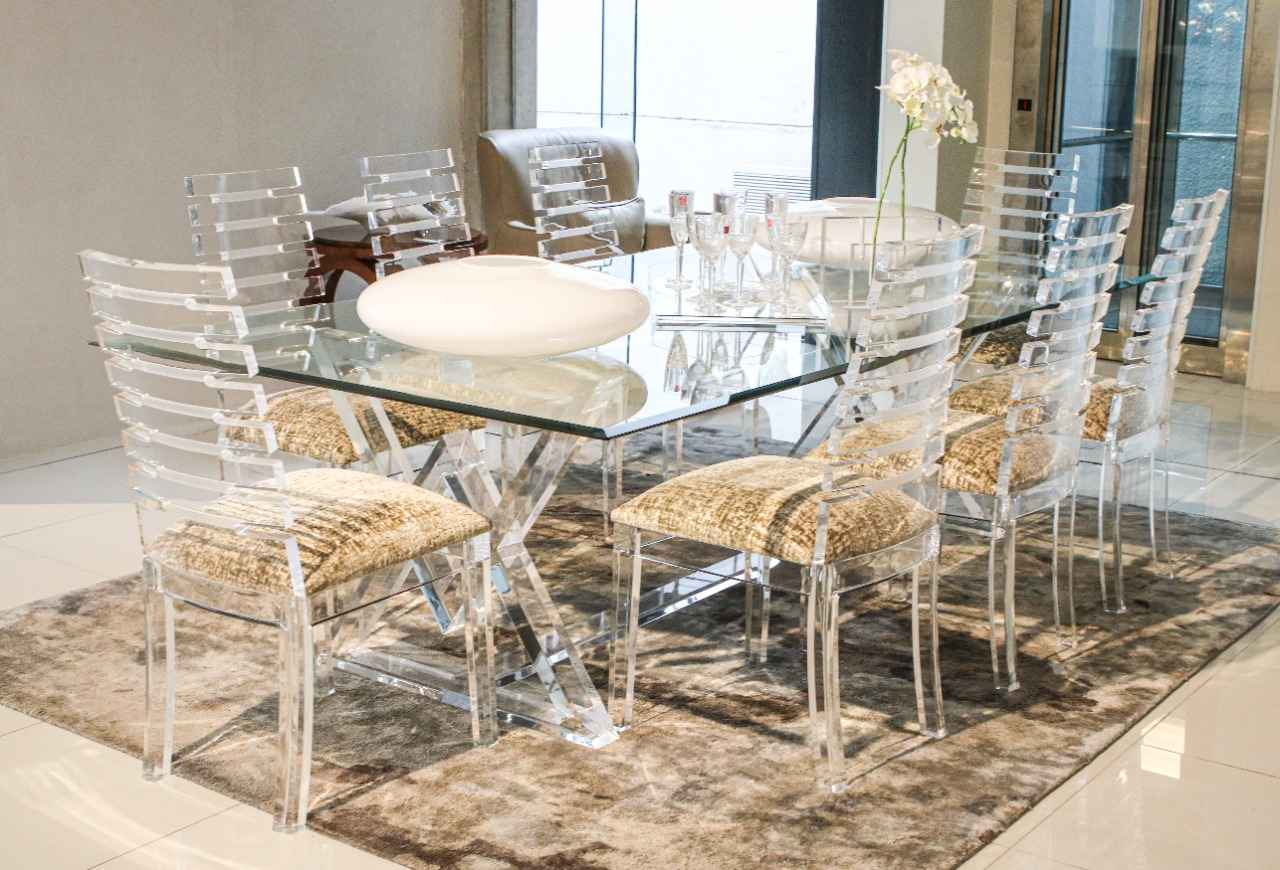 Perspex Traditional Dining Table House And Haven Italian Furniture
