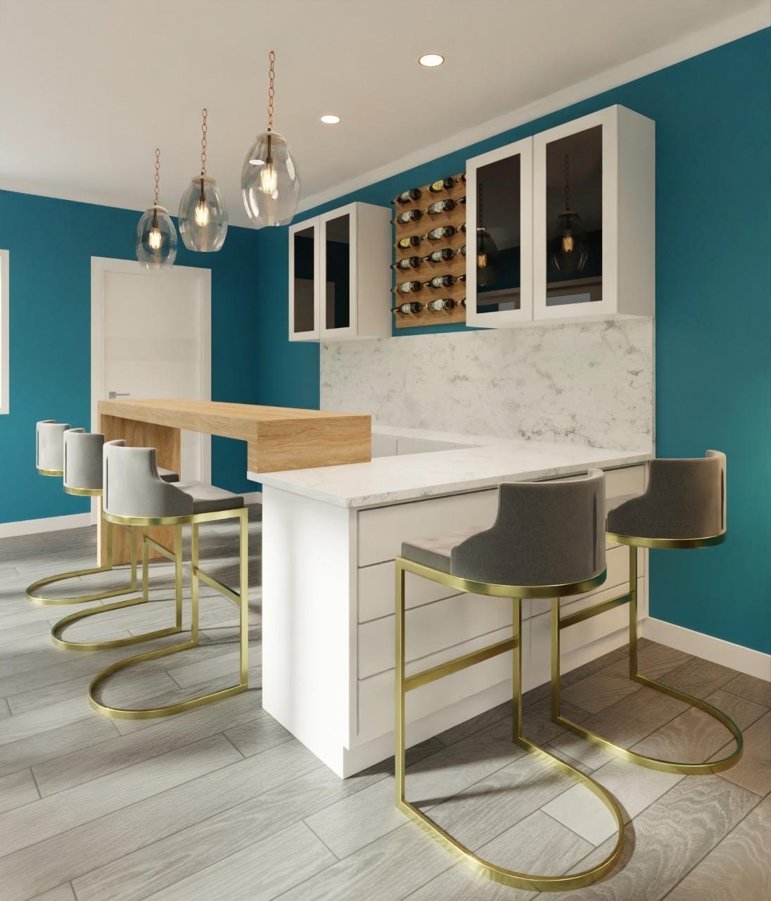 Bespoke Home bar design SW London House Designer