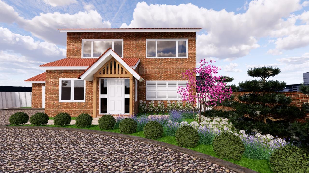 Front garden and driveway design House Designer