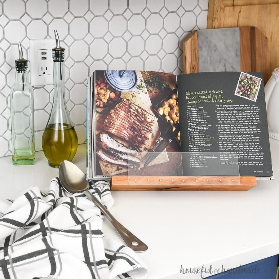 Easy to Build DIY Cookbook Stand Houseful of Handmade