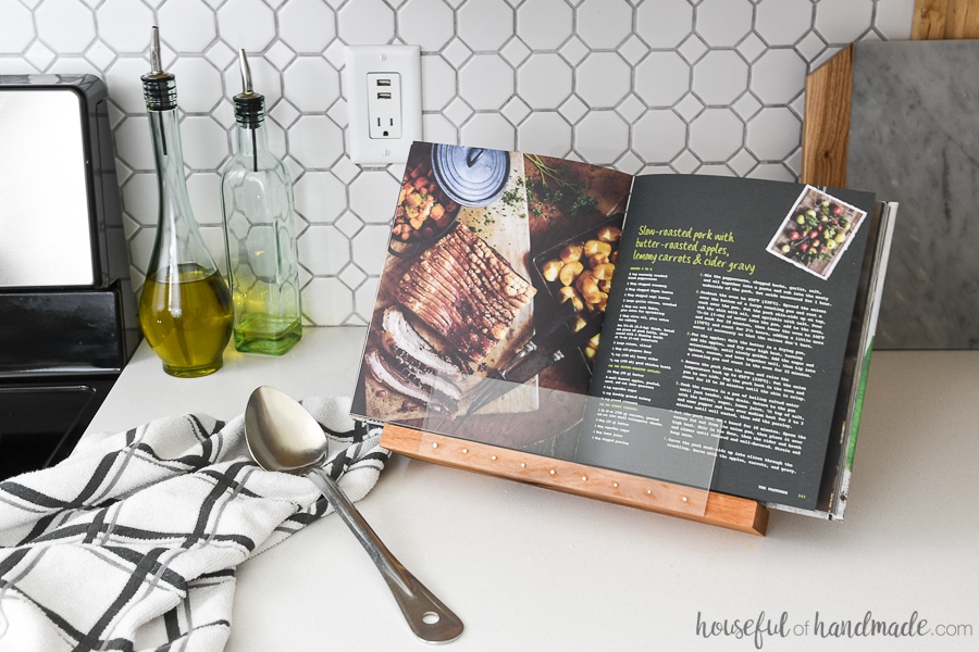 Easy to Build DIY Cookbook Stand Houseful of Handmade
