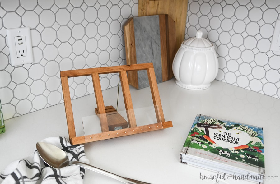 Easy to Build DIY Cookbook Stand Houseful of Handmade