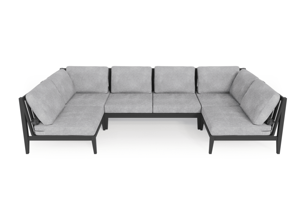 Outer Aluminum Outdoor U Sectional 6 Seat Housekumo