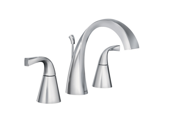 Moen Oxby Chrome TwoHandle High Arc Bathroom Faucet Housekumo