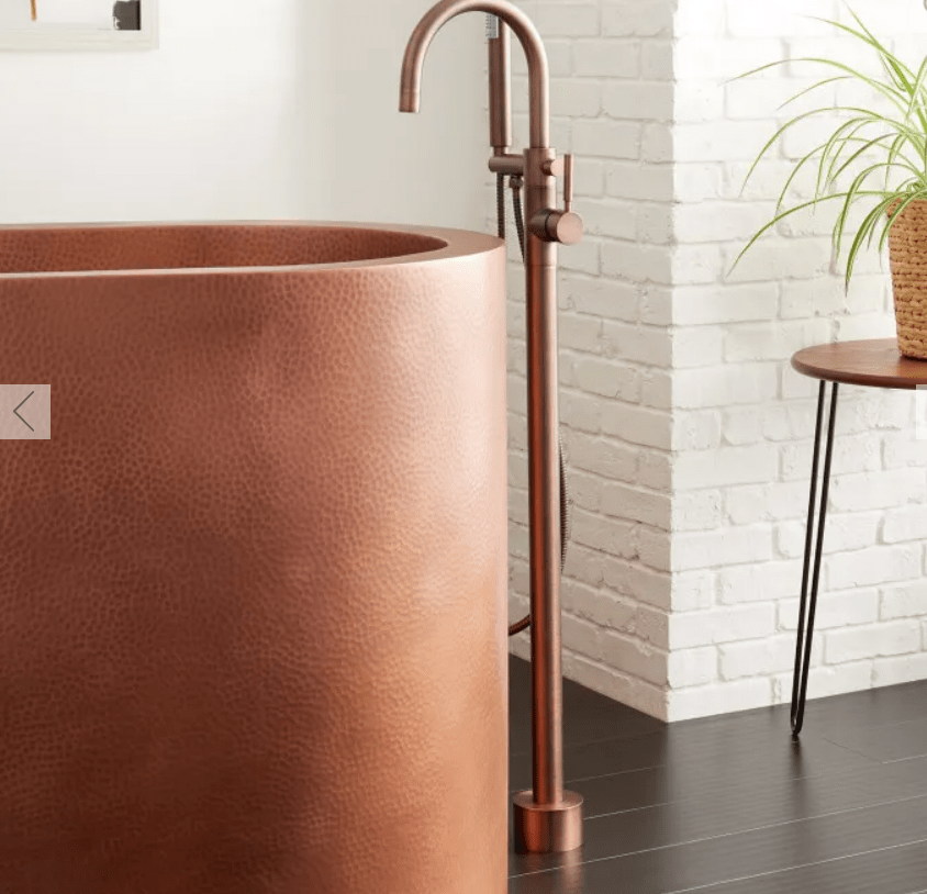 HK Bathroom Sink Faucets Carissa Gooseneck Freestanding Tub Faucet