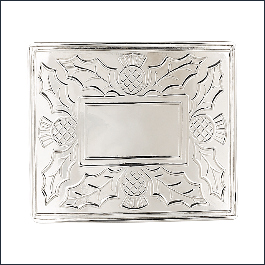 Thistle Economy Buckle Bright Finish House of Argyll Ltd > Kilt Sales