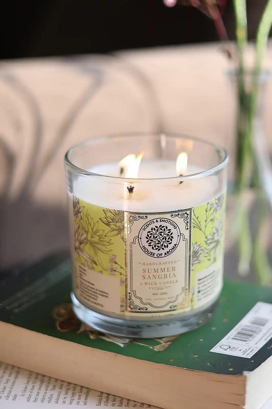 Exclusive Hand Poured Natural Wax Summer Sangria 3 wick candles