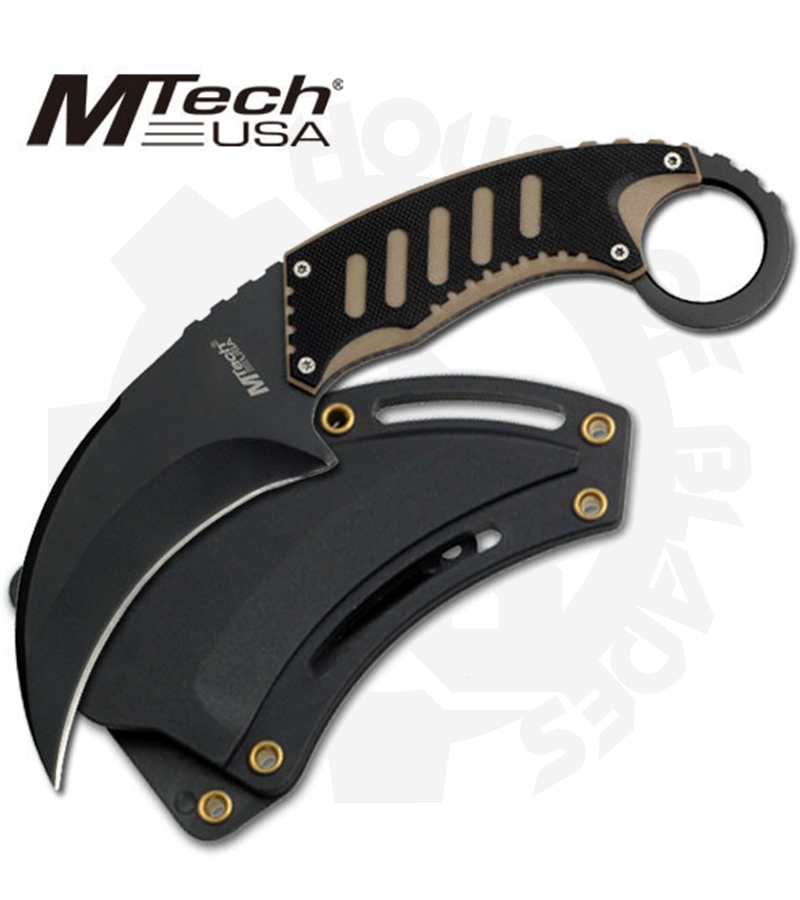 MTech Fixed Blade Karambit MT665BT Tan G10 House of Blades