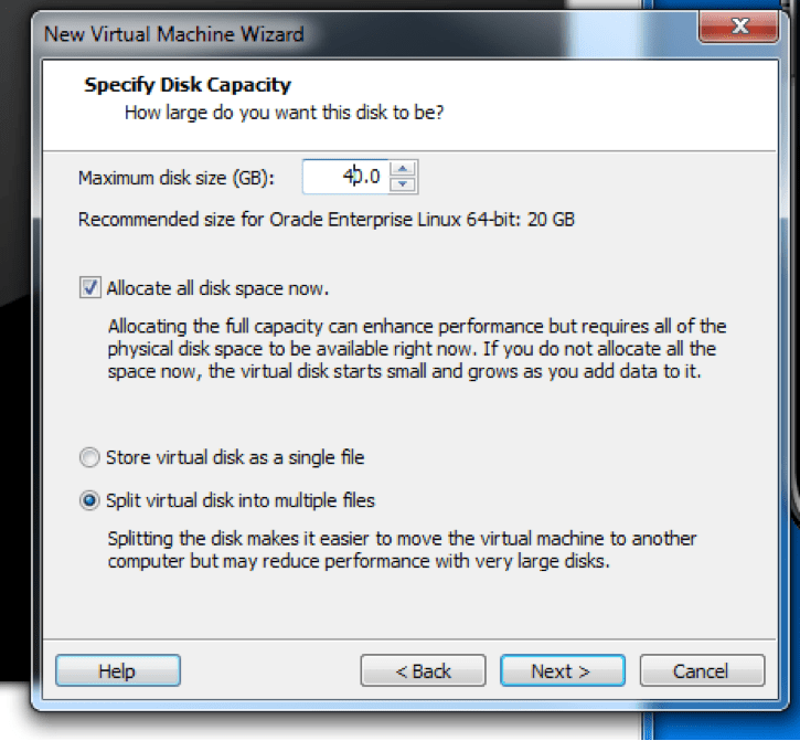 Creating a VMware Workstation For Oracle Database Installation House