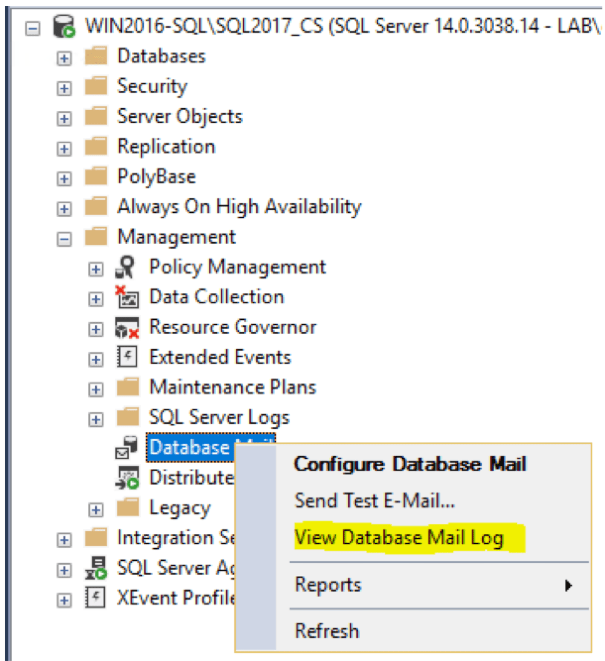 Troubleshooting Database Mail for SQL Server HoB