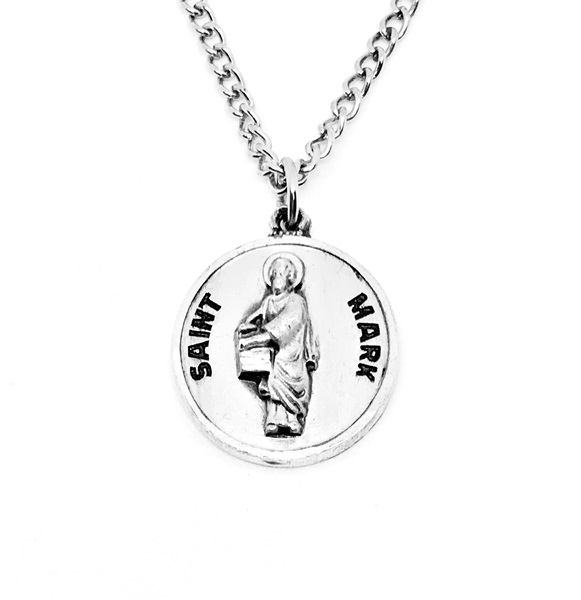 Saint Mark Sterling Silver Medal House of Claddagh Irish Collections
