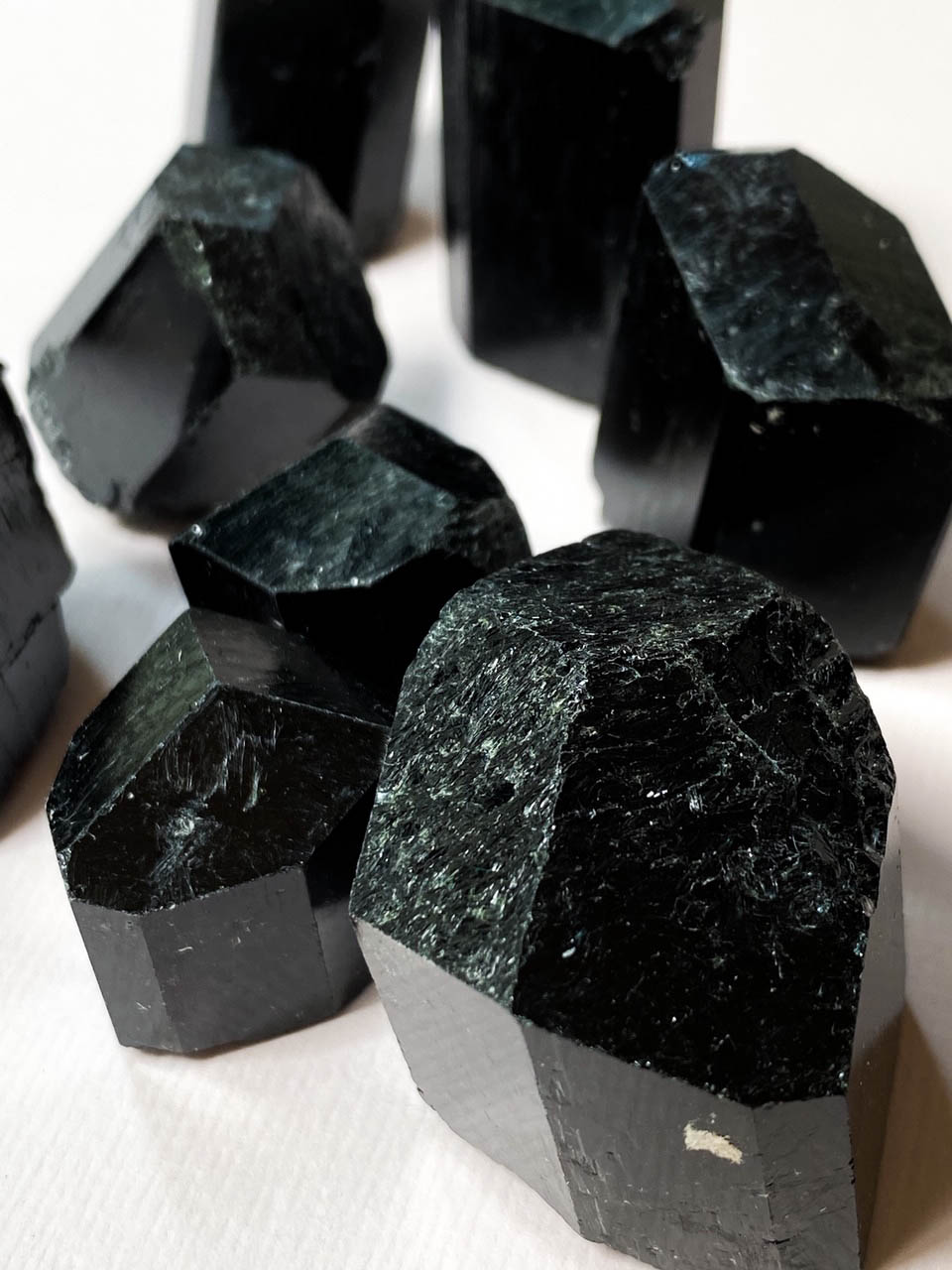 Black Tourmaline Protection Stones with Natural Terminations House of Formlab