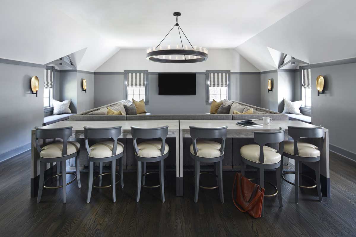 Contemporary Lounge and Playroom Design House of Funk NYC