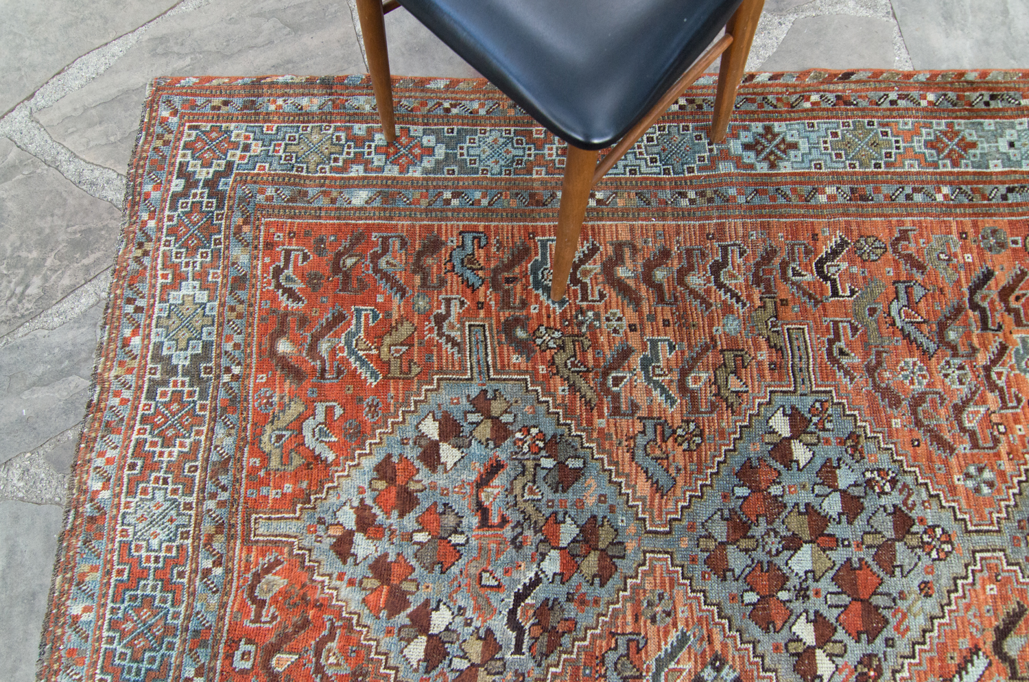 Antique Qashqai Persian Rug House of Séance