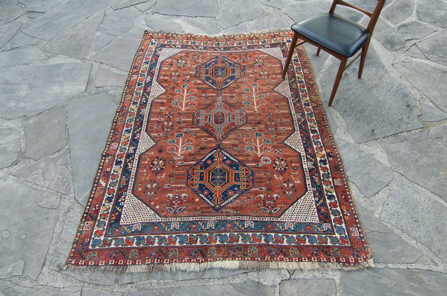 Antique Traditional Persian Rug House of Séance