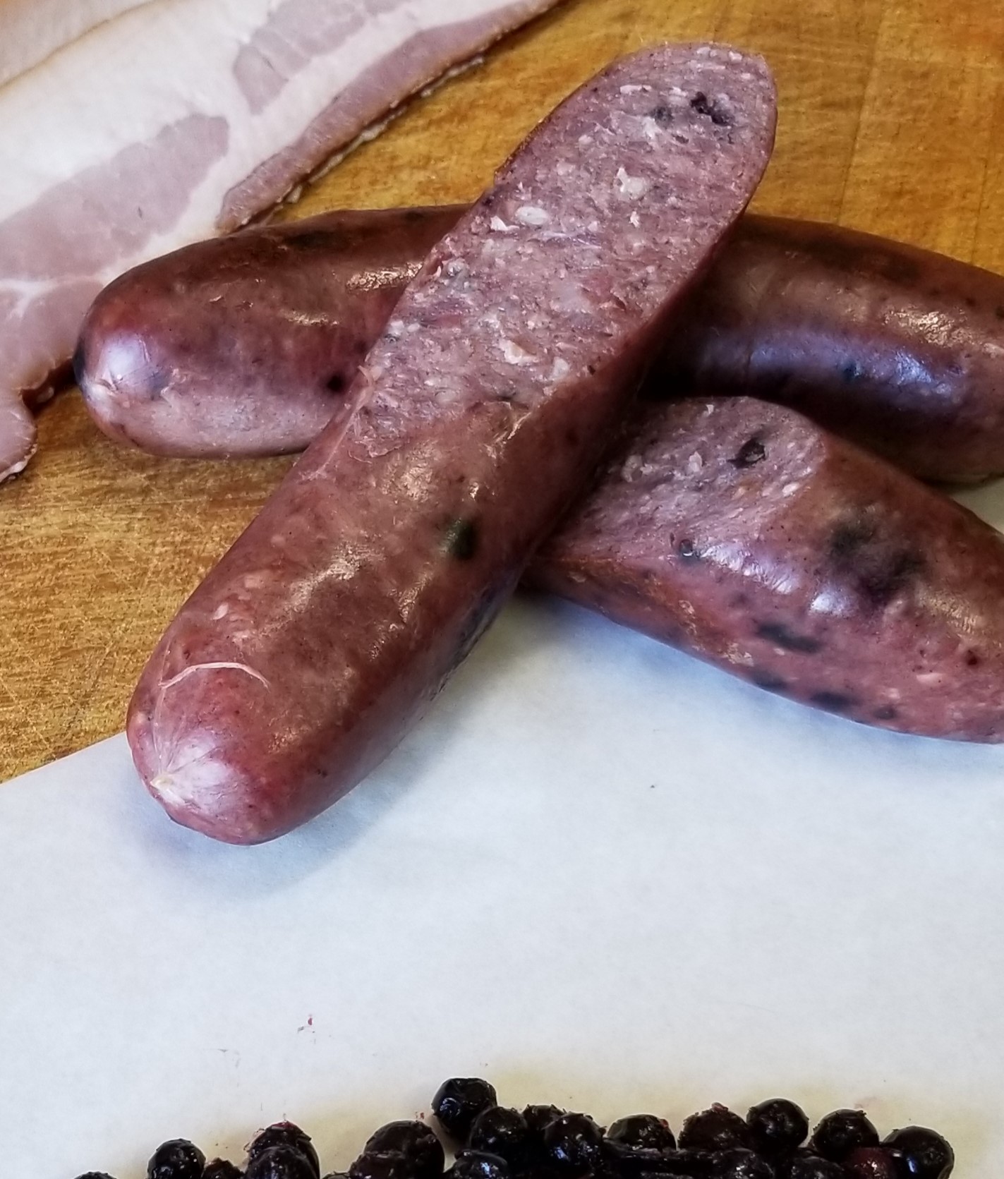Wild Boar Sausage with Blueberries and Merlot Wild Game Meat
