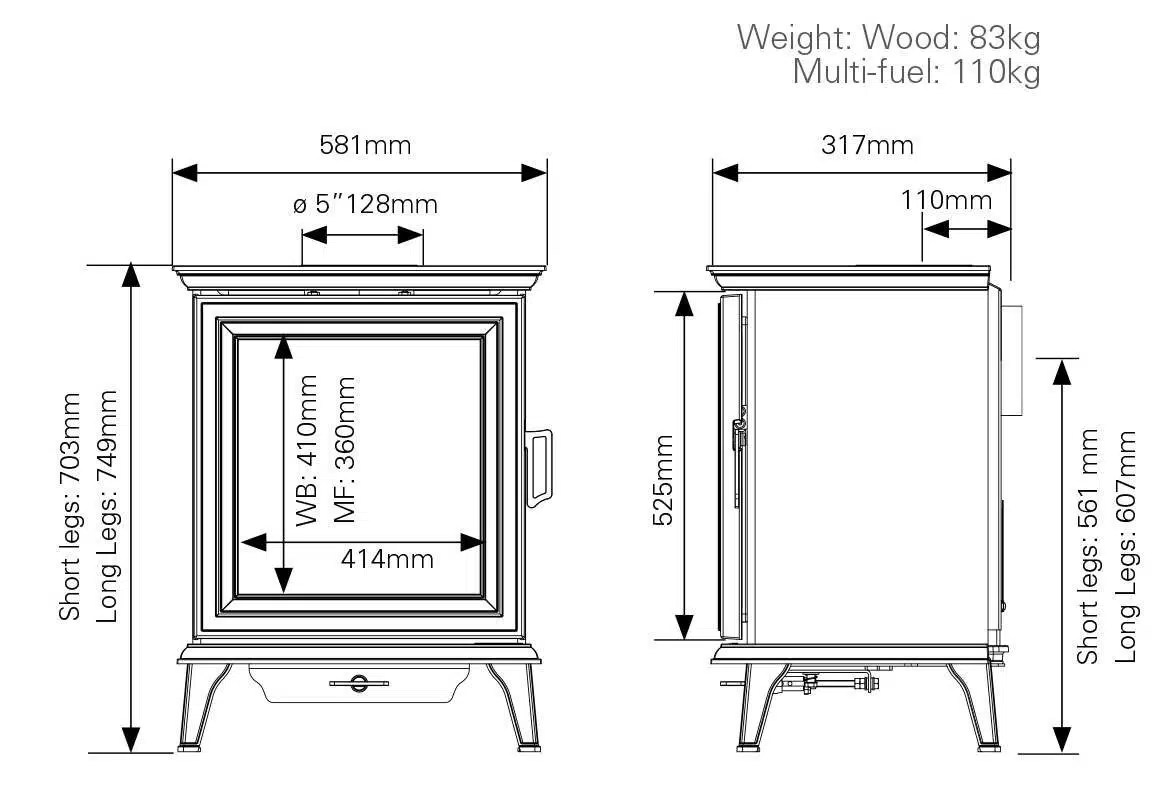 ARC Rowandale 5kw Multifuel Stove House Of Stoves