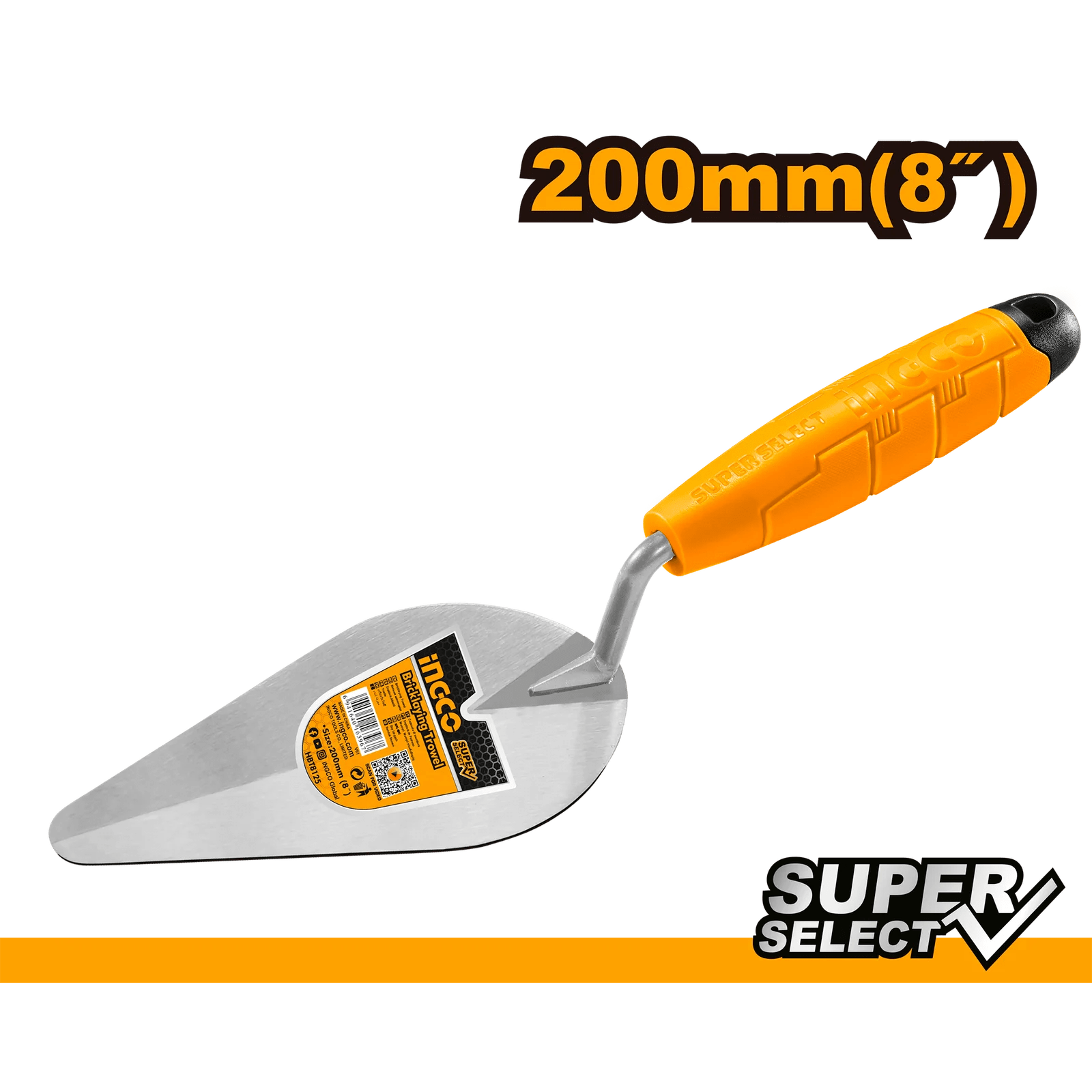 Bricklaying Trowel 8"/200mm HBT8125 House Of Tools