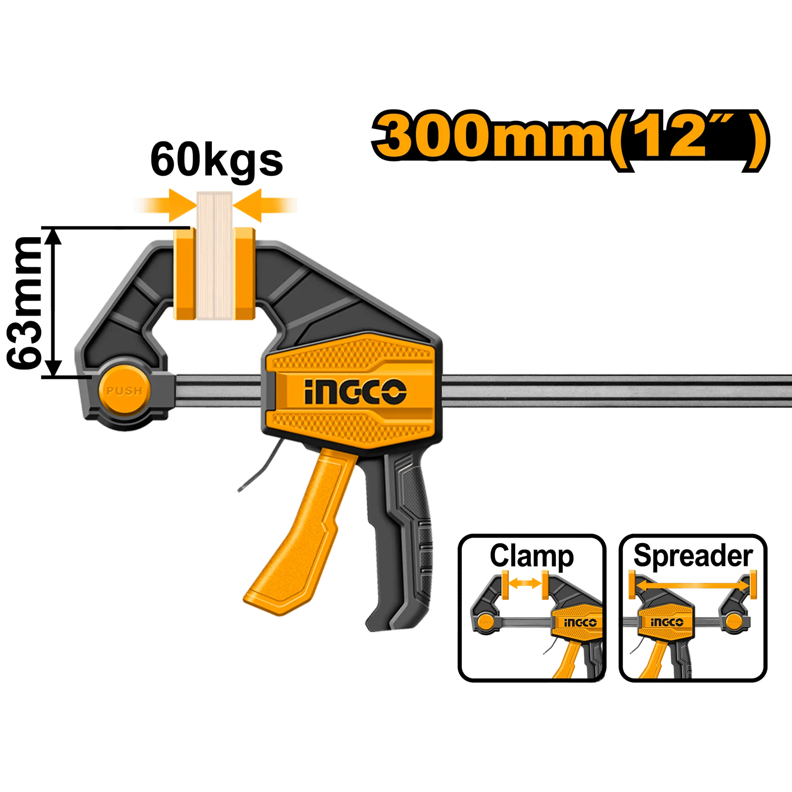 Quick Bar Clamps 12" HQBC01602 House Of Tools