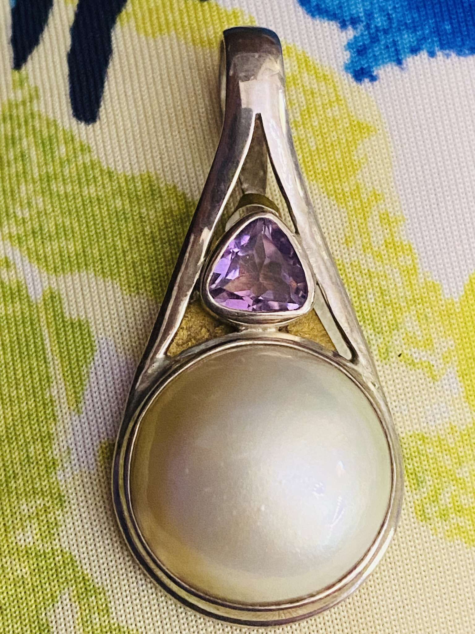 Sterling Silver Mabe Pearl Pendant House Of Treasures