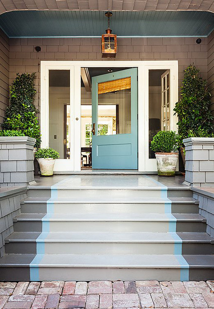 Turquoise and Blue Front Doors with Paint Colors