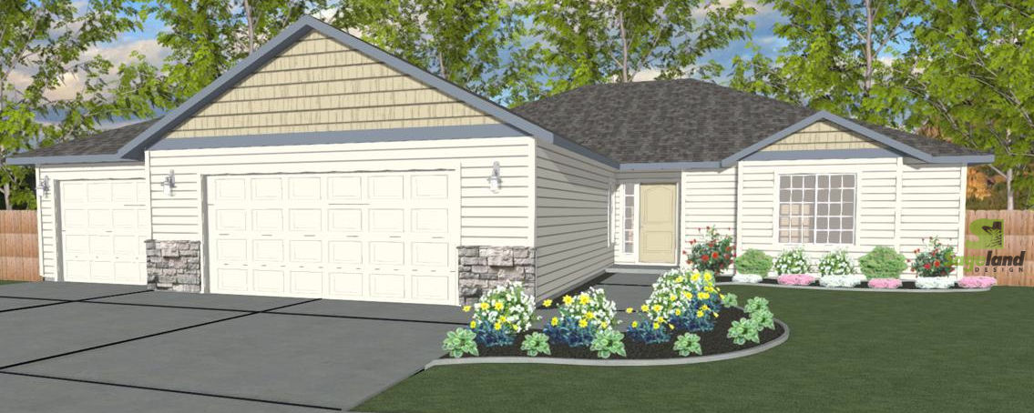 1 Story, 1,620 Sq Ft, 3 Bedroom, 2 Bathroom, 3 Car Garage, Ranch Style Home