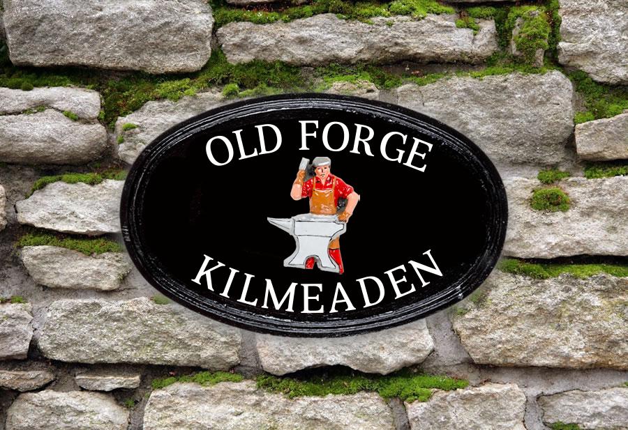 Blacksmith Oval House Sign 14" X 9" House Signs