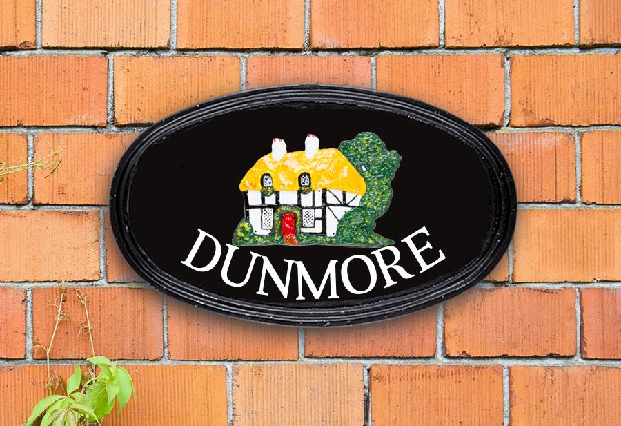 Cottage Oval House Sign 12" X 7" House Signs