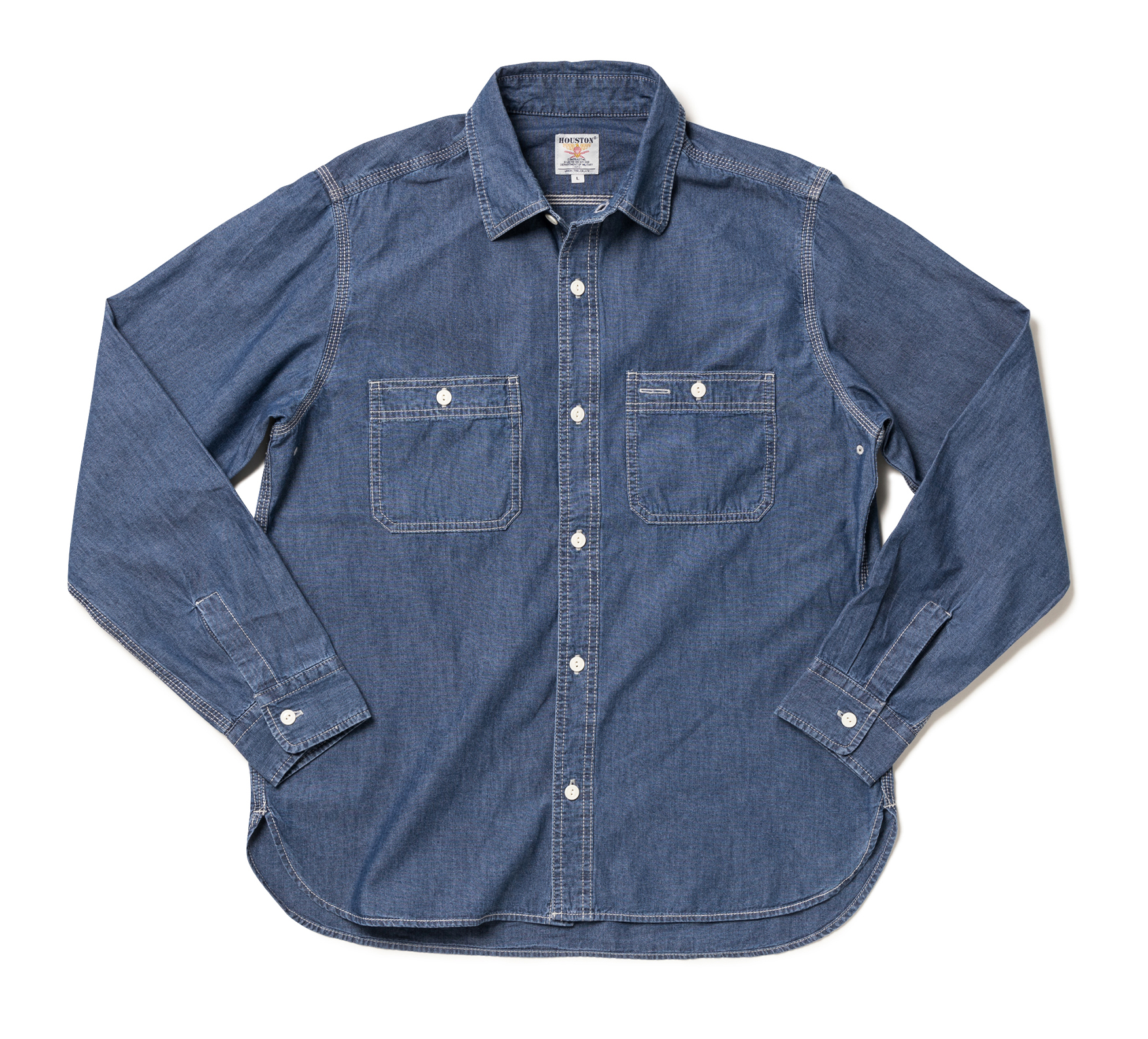 USA COTTON CHAMBRAY WORK SHIRT ｜ HOUSTONBOOK