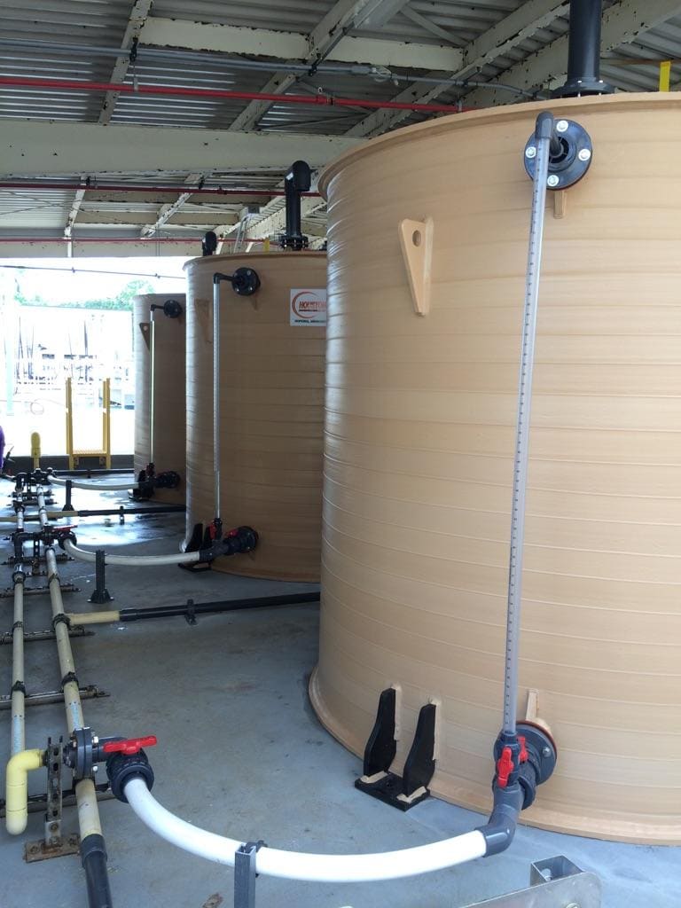 2,500 GAL Sodium Hypochlorite Tanks Houston Polytank