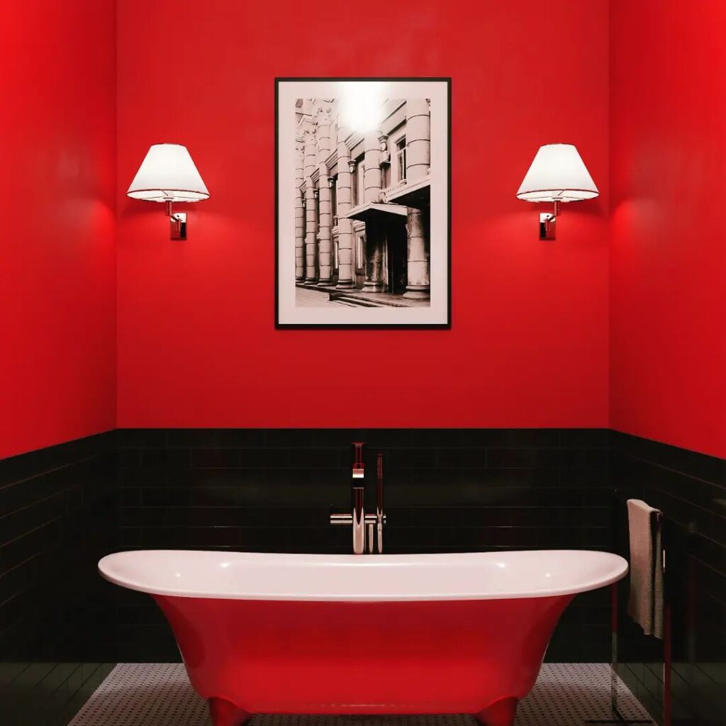 Red Bathroom Decor Bold and Dramatic Ideas for a Unique Space HouzEdit