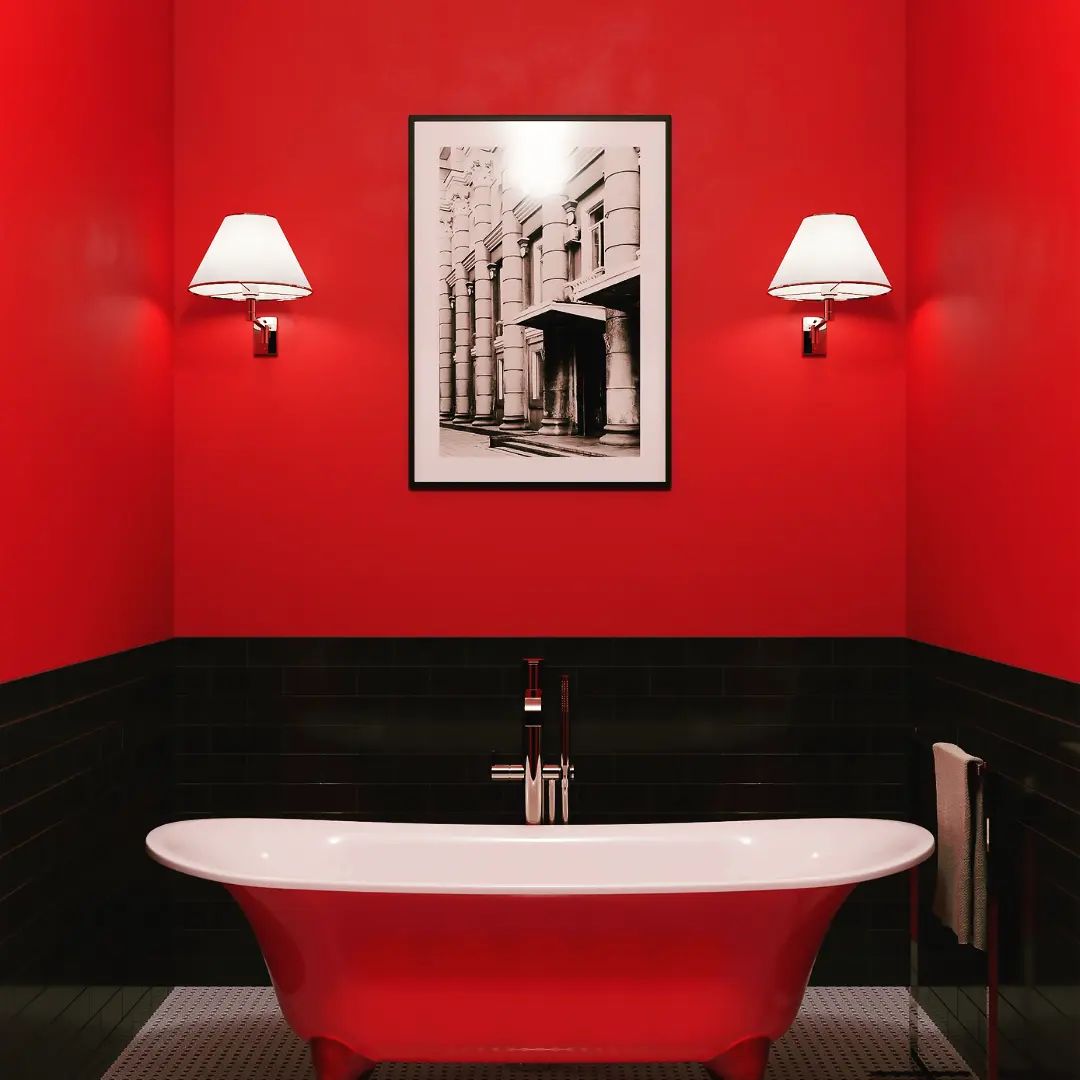 Red Bathroom Decor Bold and Dramatic Ideas for a Unique Space HouzEdit